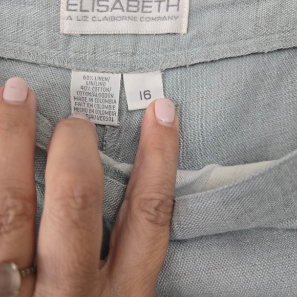 1X/2X Linen 3-piece Outfit: 2x Jacket, 16 Pants & Shorts. Light Blue / Gray - Picture 7 of 9